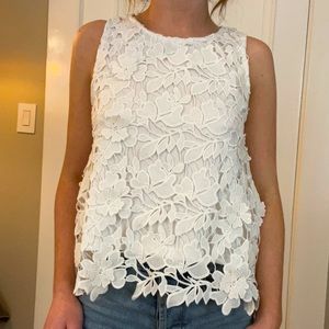 White lace tank top